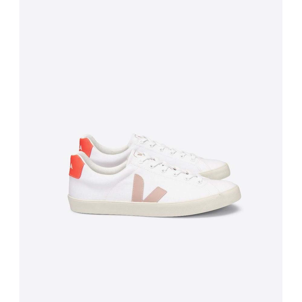 Veja ESPLAR SE CANVAS Sneakers Dames White/Orange | BE 605YXF